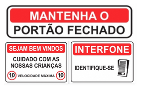 Sinalização para condomínios e áreas comuns