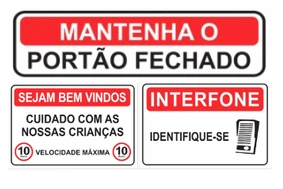 Sinalização para condomínios e áreas comuns