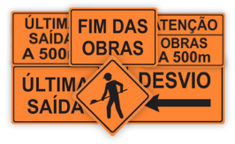 Placas para obras e canteiros de construção